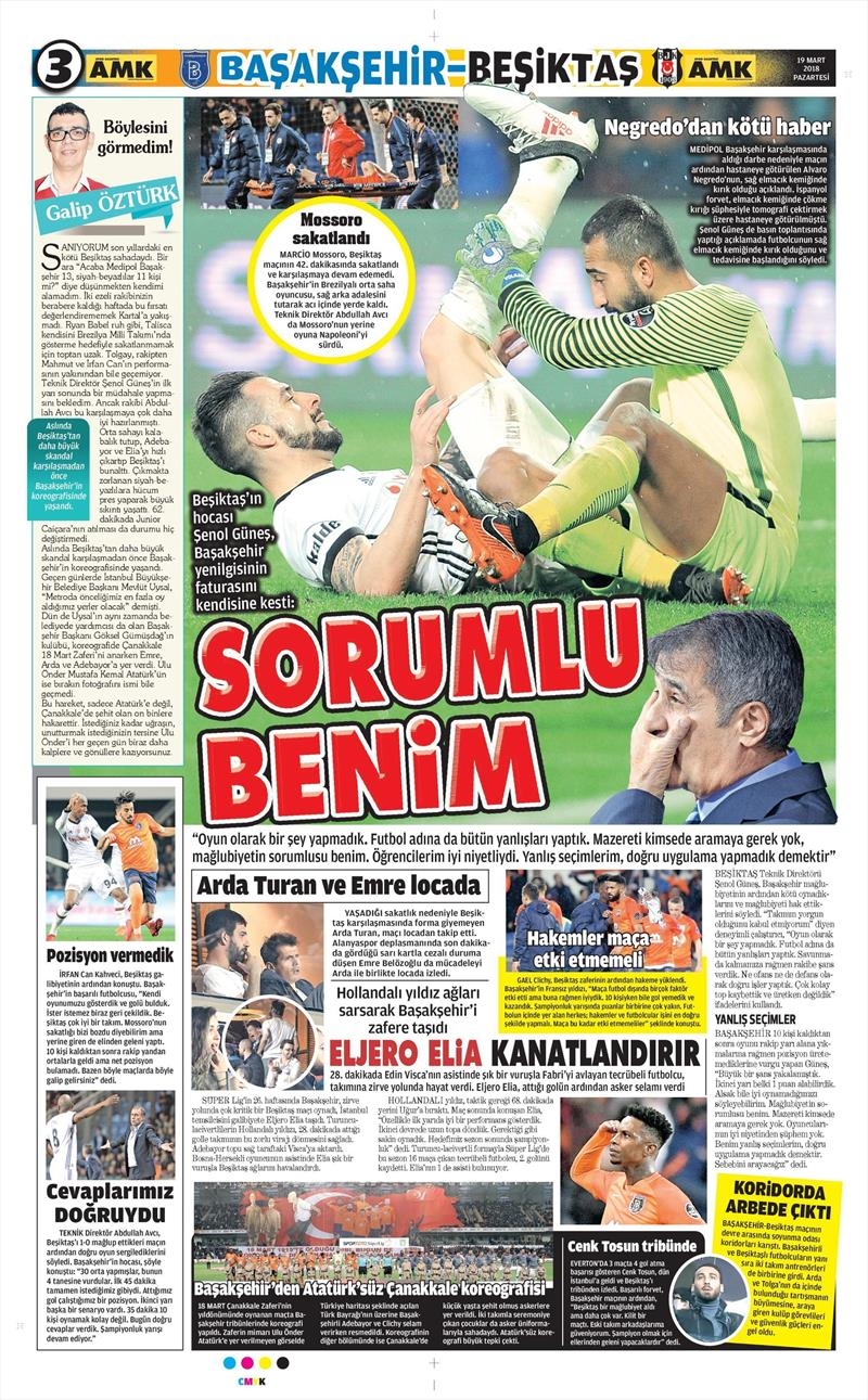 19 Mart 2018 | Gazetelerin Beşiktaş Manşetleri - Görsel 6