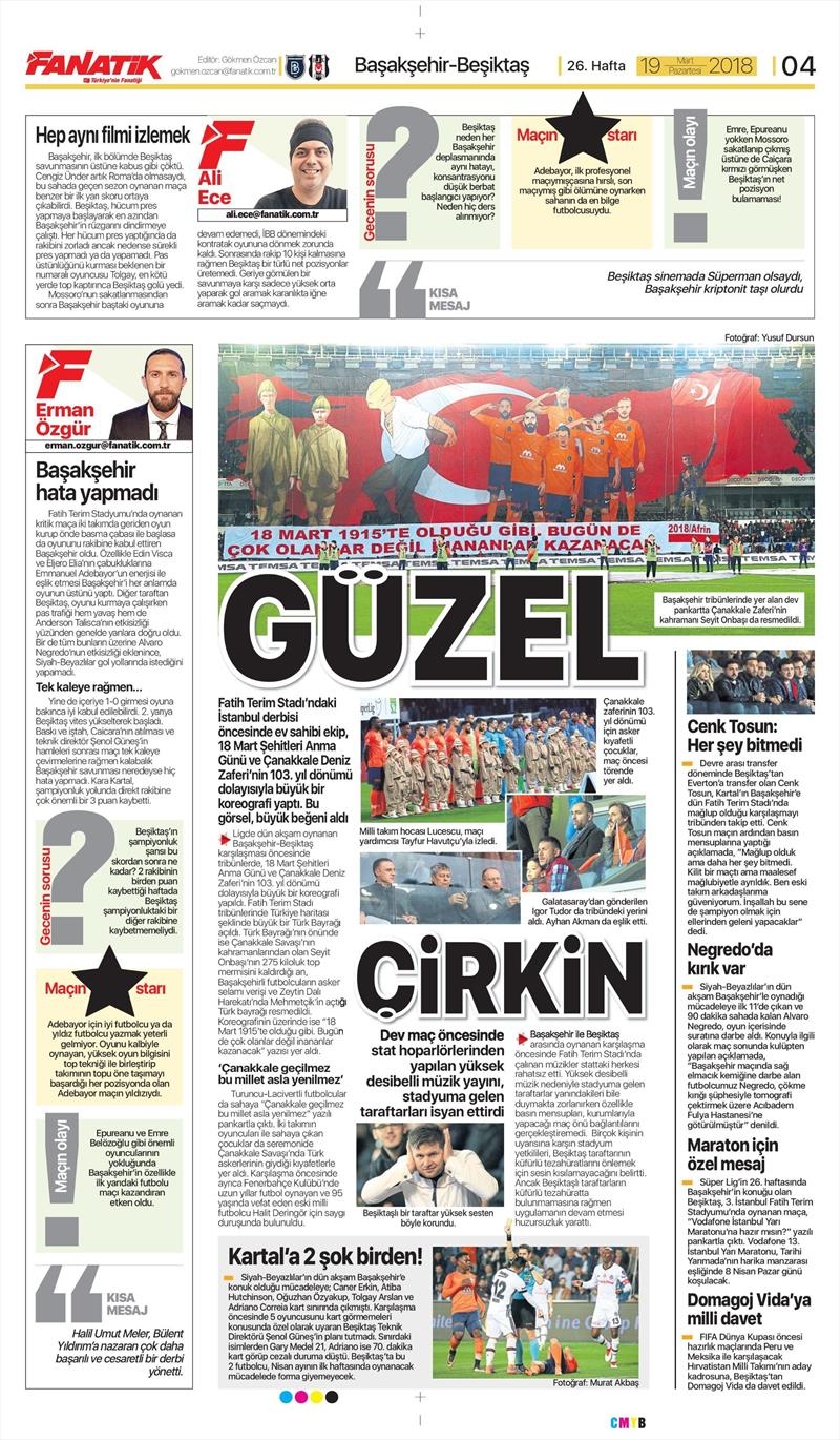 19 Mart 2018 | Gazetelerin Beşiktaş Manşetleri - Görsel 9