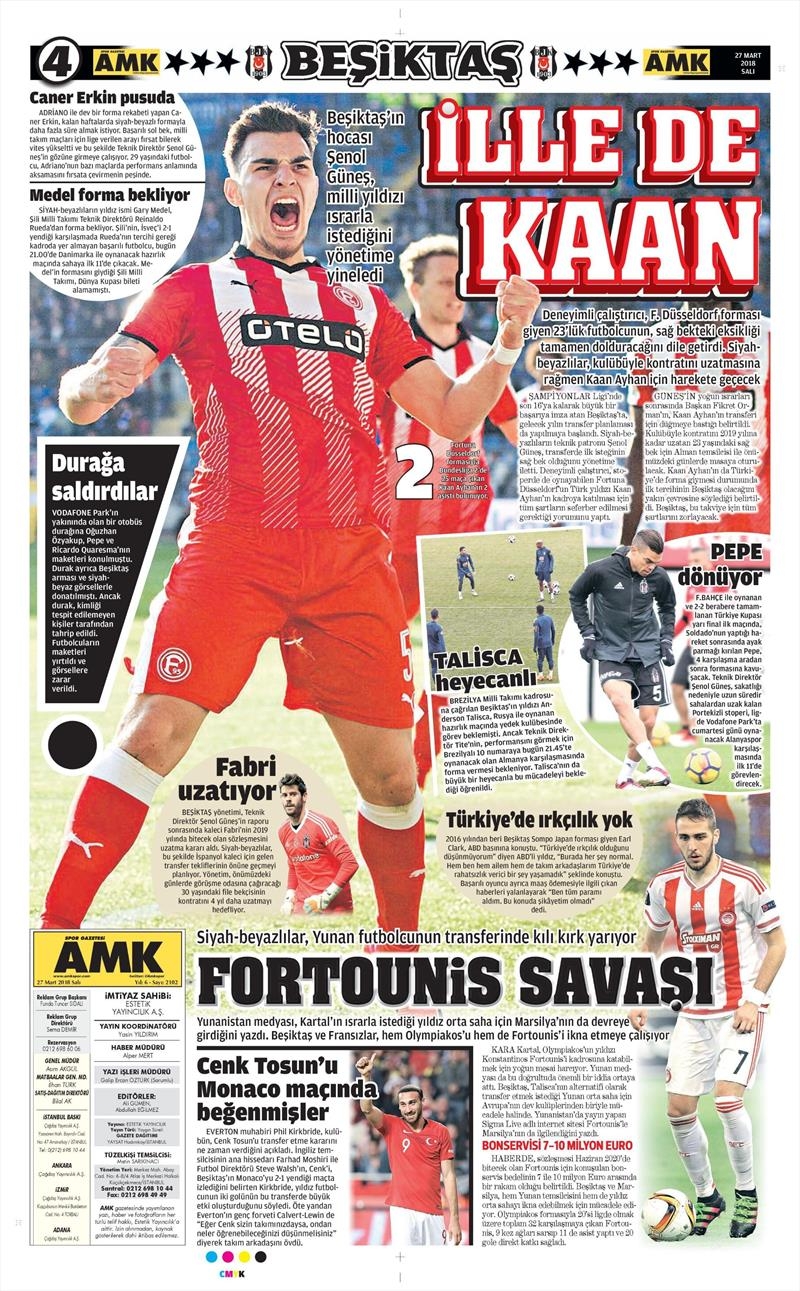 27 Mart 2018 | Gazetelerin Beşiktaş Manşetleri - Görsel 5