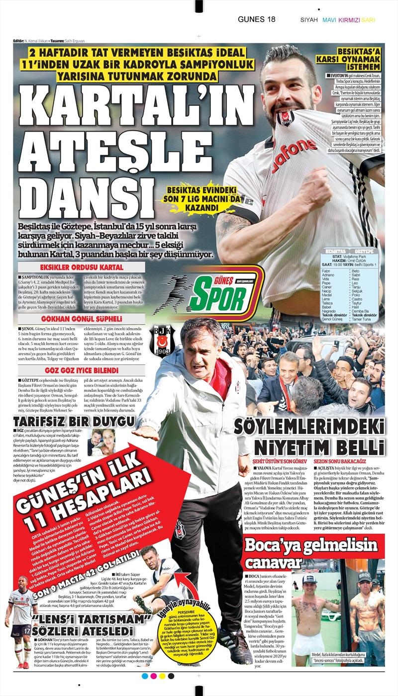 7 Nisan 2018 | Gazetelerin Beşiktaş Manşetleri - Görsel 4