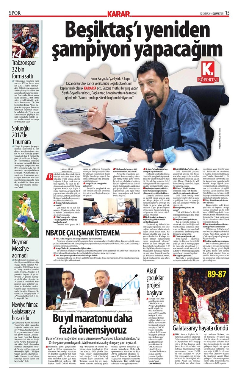 12 Kasım 2016 | Gazetelerin Beşiktaş sayfaları - Görsel 7