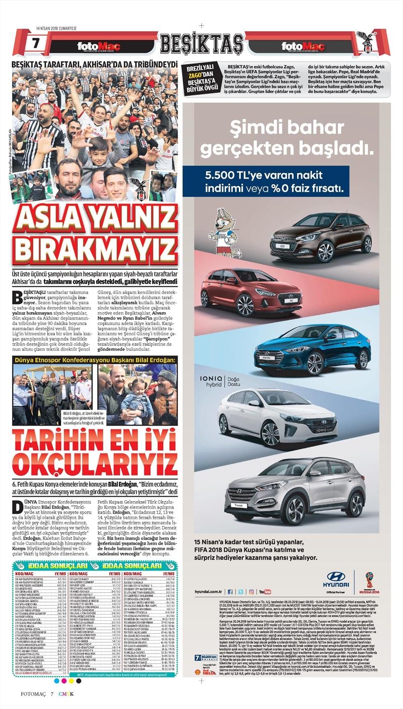 14 Nisan 2018 | Gazetelerin Beşiktaş Manşetleri - Görsel 11