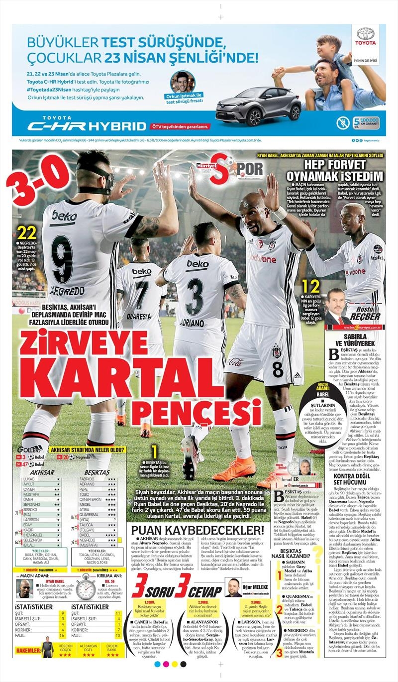 14 Nisan 2018 | Gazetelerin Beşiktaş Manşetleri - Görsel 13