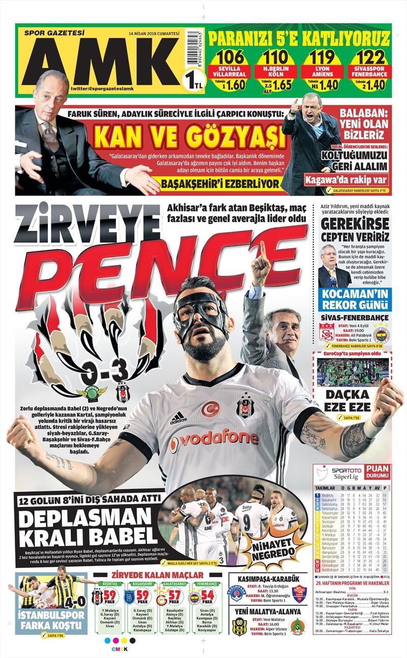 14 Nisan 2018 | Gazetelerin Beşiktaş Manşetleri - Görsel 15