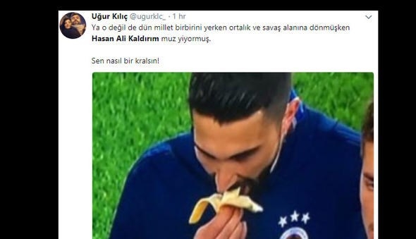 Hasan Ali Kaldırım'ın olaylar esnasında muz yemesi sosyal medyada gündem oldu - Görsel 3