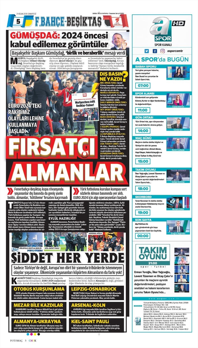21 Nisan 2018 | Gazetelerin Beşiktaş Manşetleri - Görsel 12