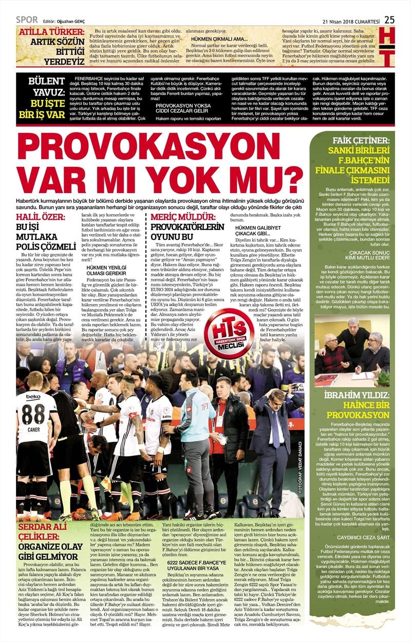 21 Nisan 2018 | Gazetelerin Beşiktaş Manşetleri - Görsel 21