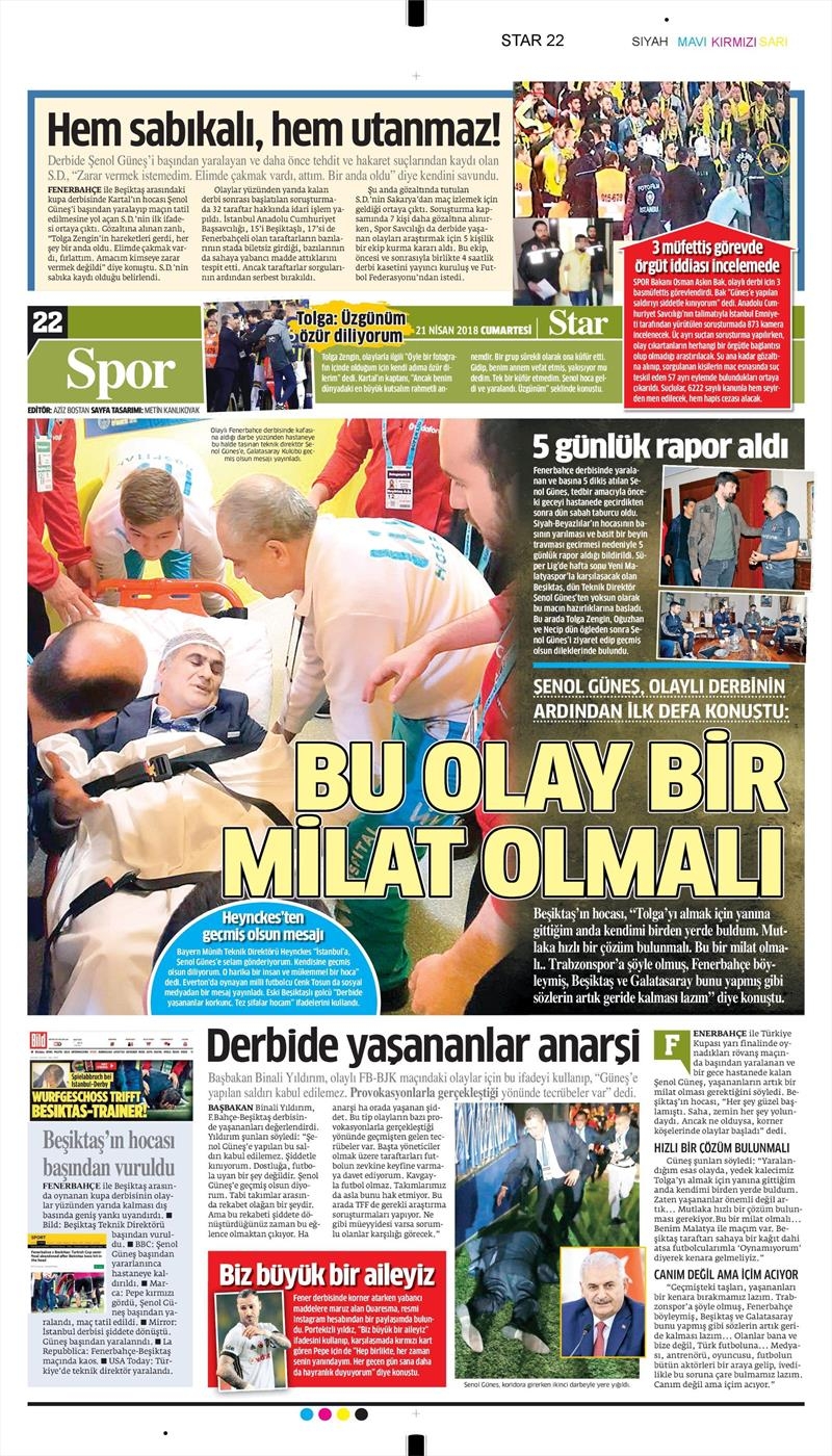 21 Nisan 2018 | Gazetelerin Beşiktaş Manşetleri - Görsel 29