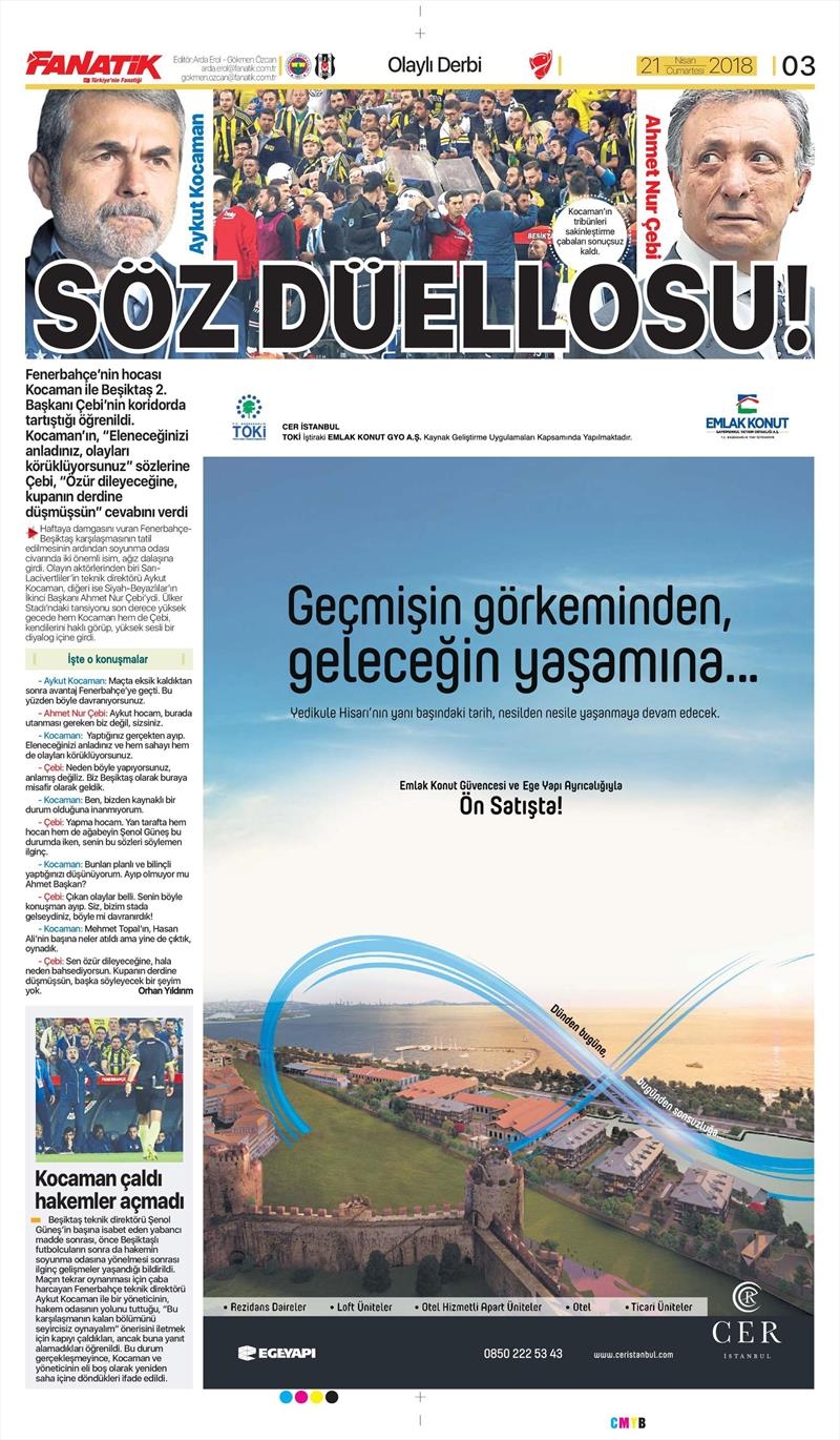 21 Nisan 2018 | Gazetelerin Beşiktaş Manşetleri - Görsel 3
