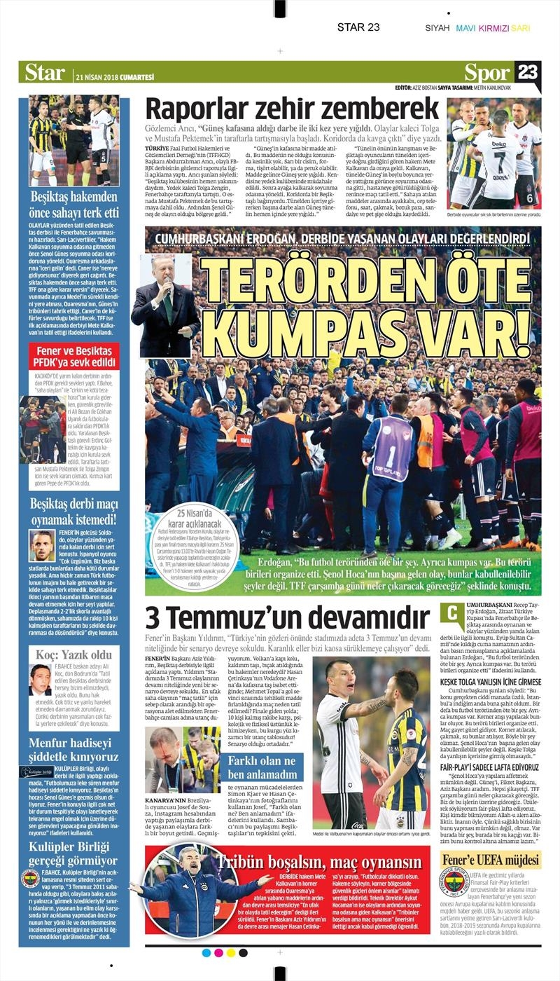 21 Nisan 2018 | Gazetelerin Beşiktaş Manşetleri - Görsel 30