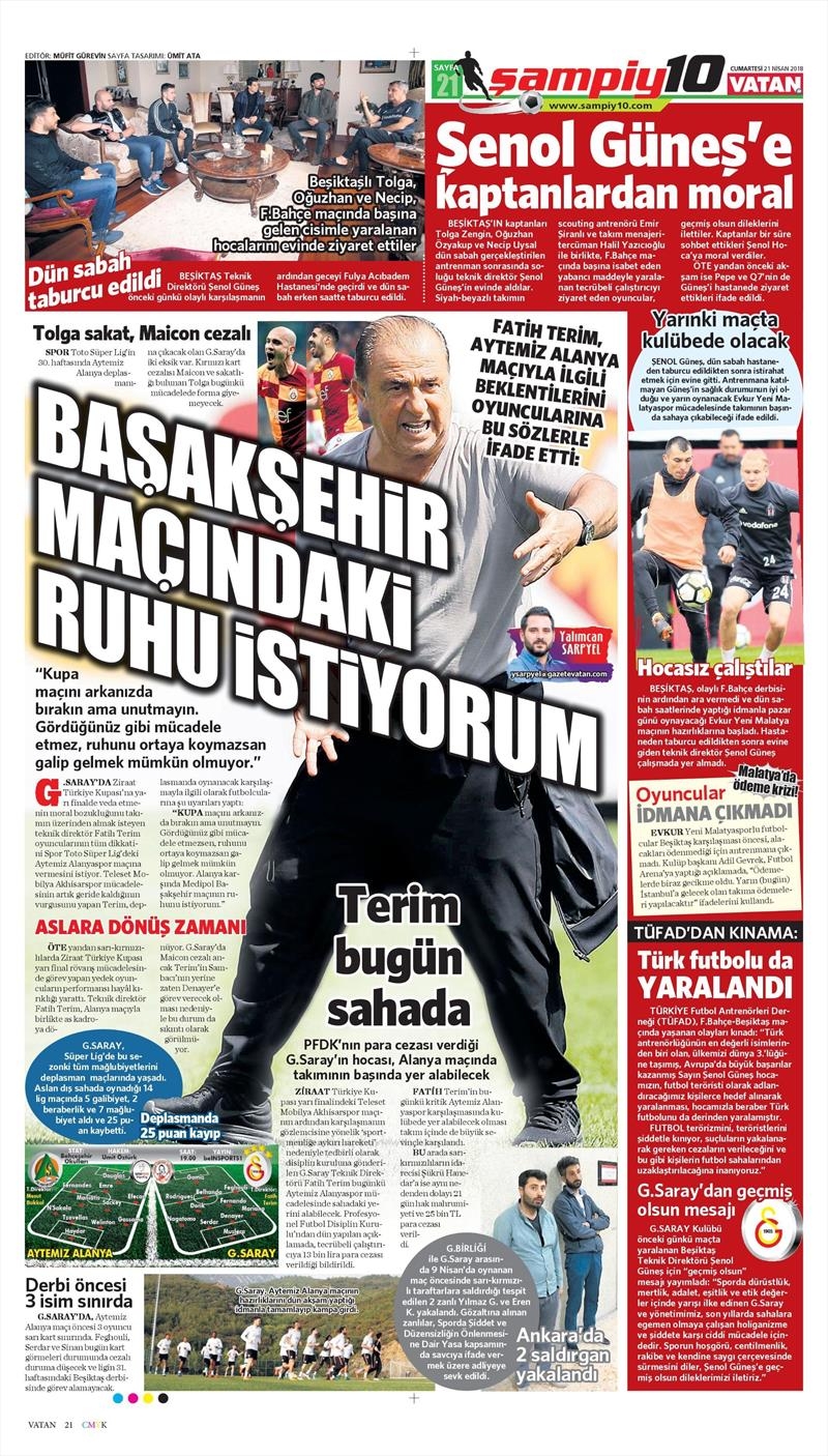 21 Nisan 2018 | Gazetelerin Beşiktaş Manşetleri - Görsel 32
