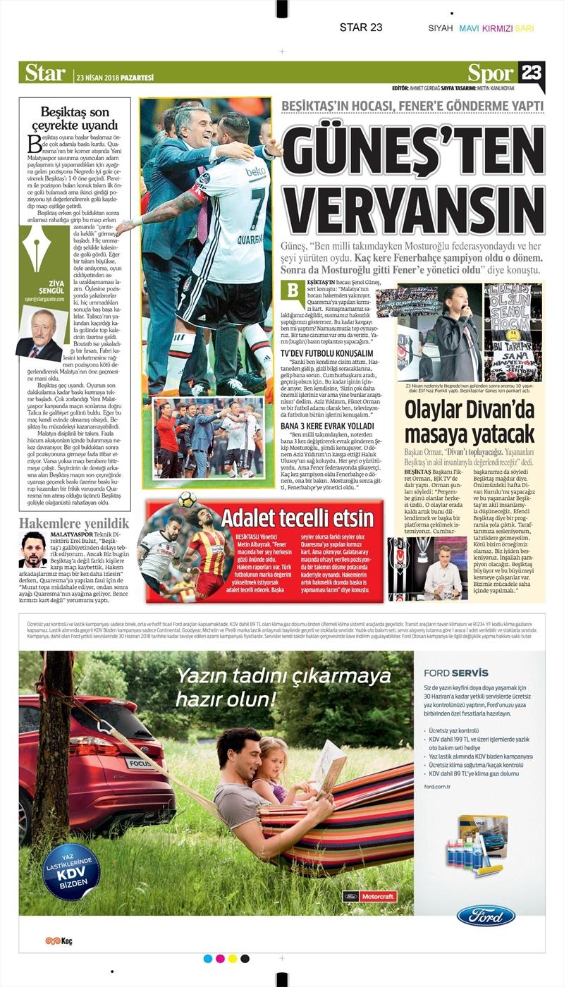 23 Nisan 2018 | Gazetelerin Beşiktaş Manşetleri - Görsel 24