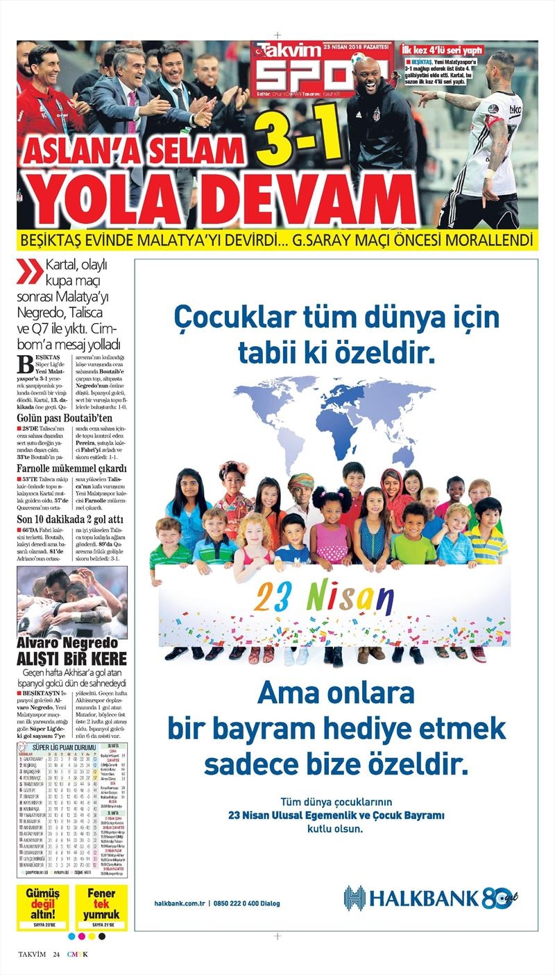 23 Nisan 2018 | Gazetelerin Beşiktaş Manşetleri - Görsel 7