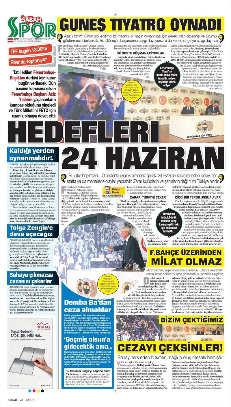 25 Nisan 2018 | Gazetelerin Beşiktaş Manşetleri - Görsel 12