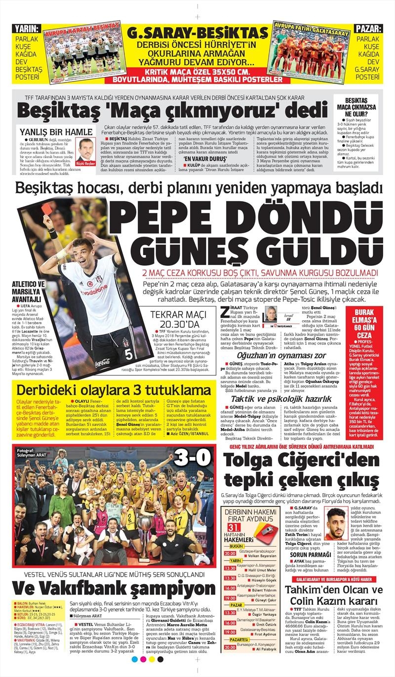 27 Nisan 2018 | Gazetelerin Beşiktaş Manşetleri - Görsel 10