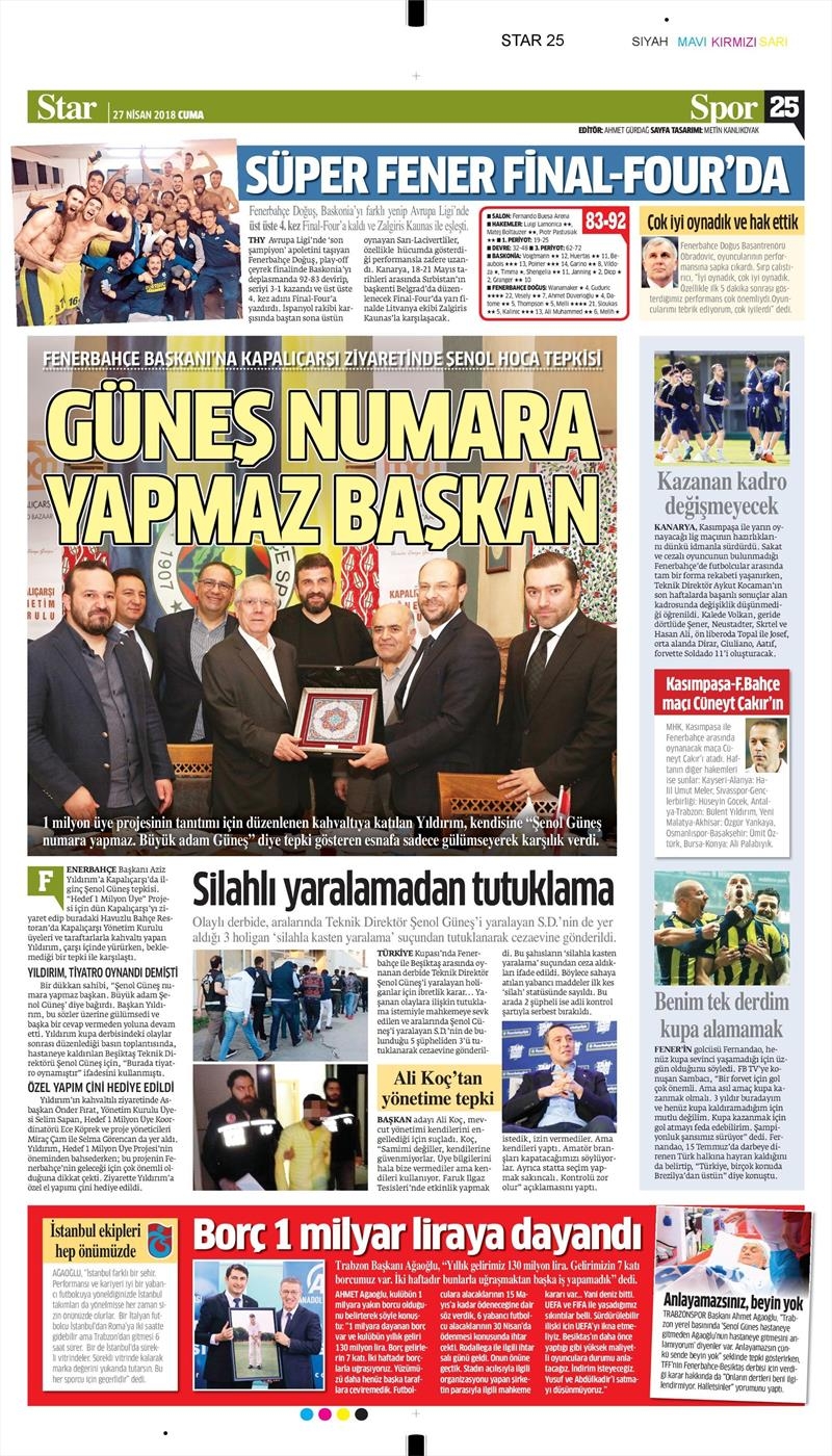 27 Nisan 2018 | Gazetelerin Beşiktaş Manşetleri - Görsel 17