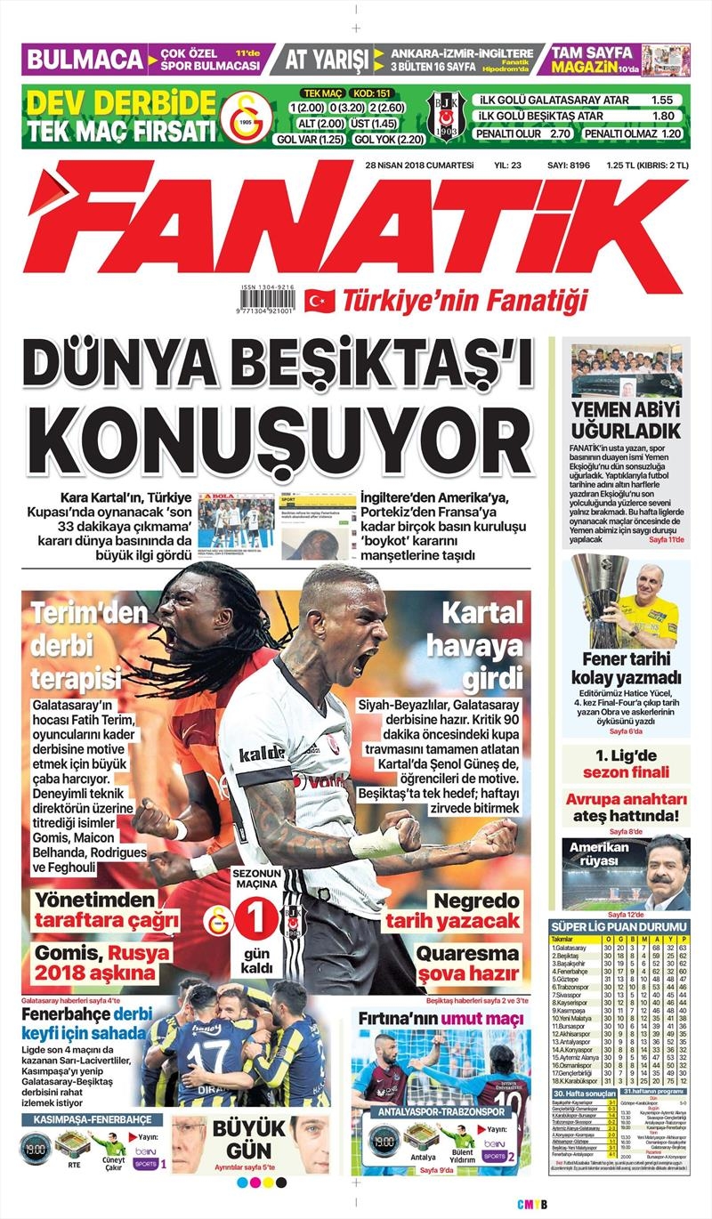 28 Nisan 2018 | Gazetelerin Beşiktaş Manşetleri - Görsel 2