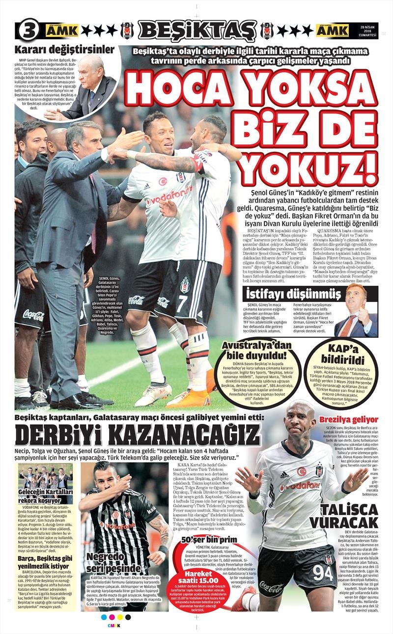 28 Nisan 2018 | Gazetelerin Beşiktaş Manşetleri - Görsel 5