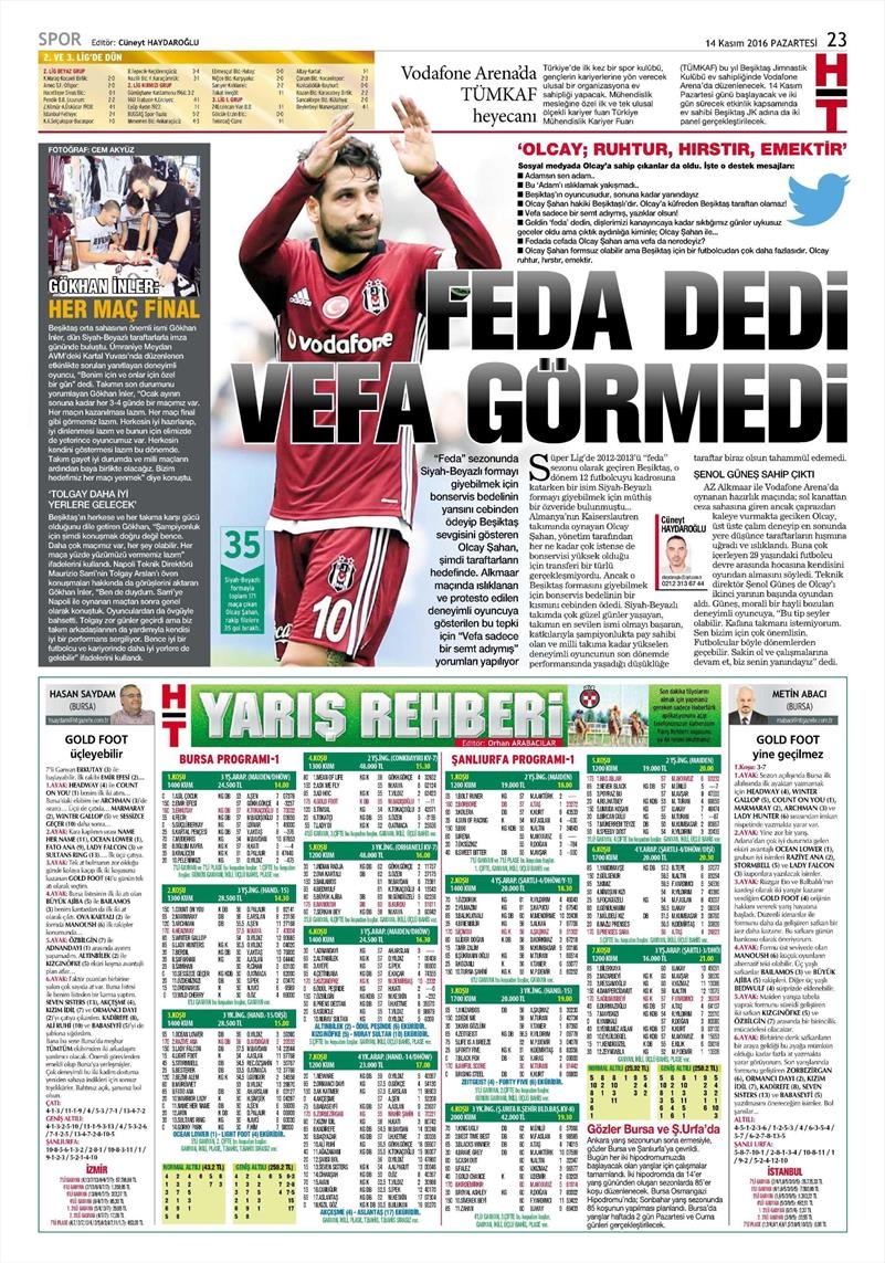 14 Kasım 2016 | Gazetelerin Beşiktaş sayfaları - Görsel 4