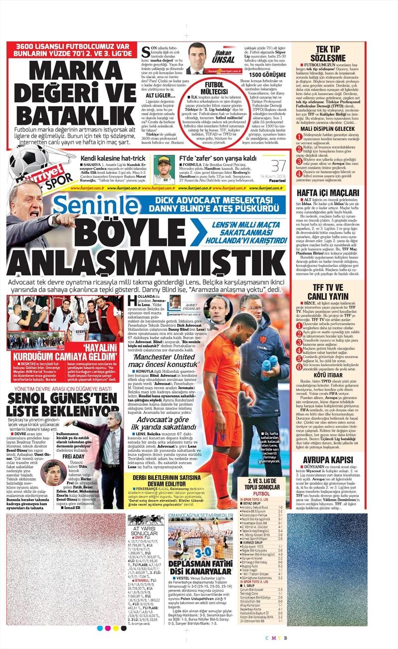 14 Kasım 2016 | Gazetelerin Beşiktaş sayfaları - Görsel 5
