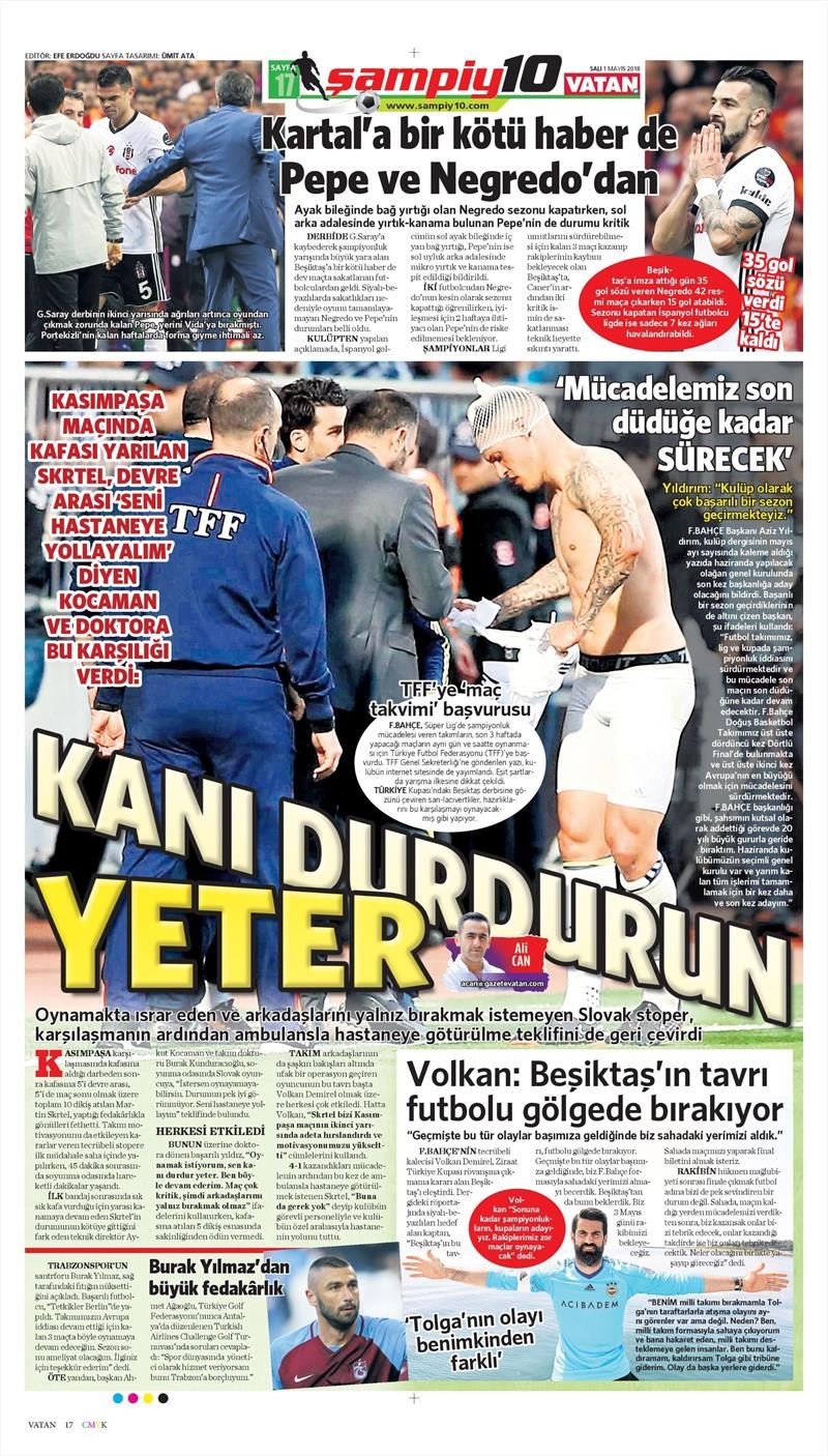 1 Mayıs 2018 | Gazetelerin Beşiktaş Manşetleri - Görsel 9