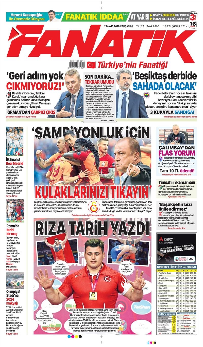 2 Mayıs 2018 | Gazetelerin Beşiktaş Manşetleri - Görsel 3