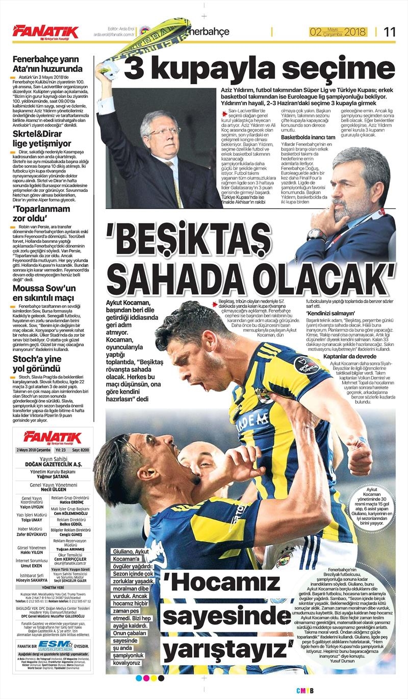 2 Mayıs 2018 | Gazetelerin Beşiktaş Manşetleri - Görsel 4