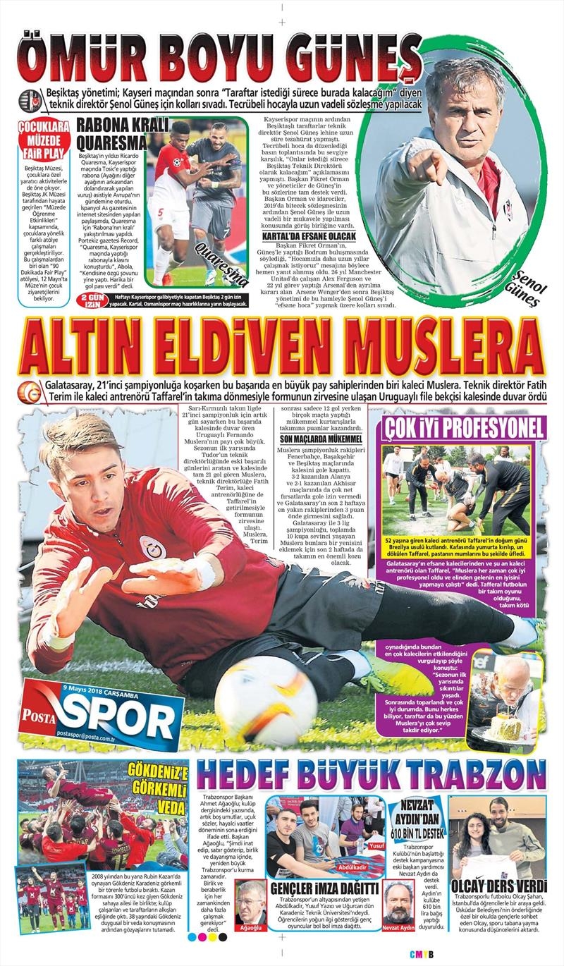 9 Mayıs 2018 | Gazetelerin Beşiktaş Manşetleri - Görsel 9