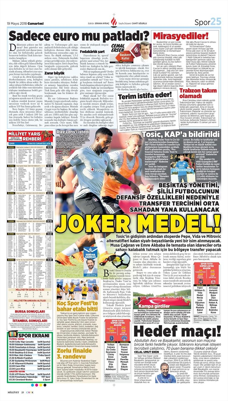 19 Mayıs 2018 | Gazetelerin Beşiktaş Manşetleri - Görsel 7