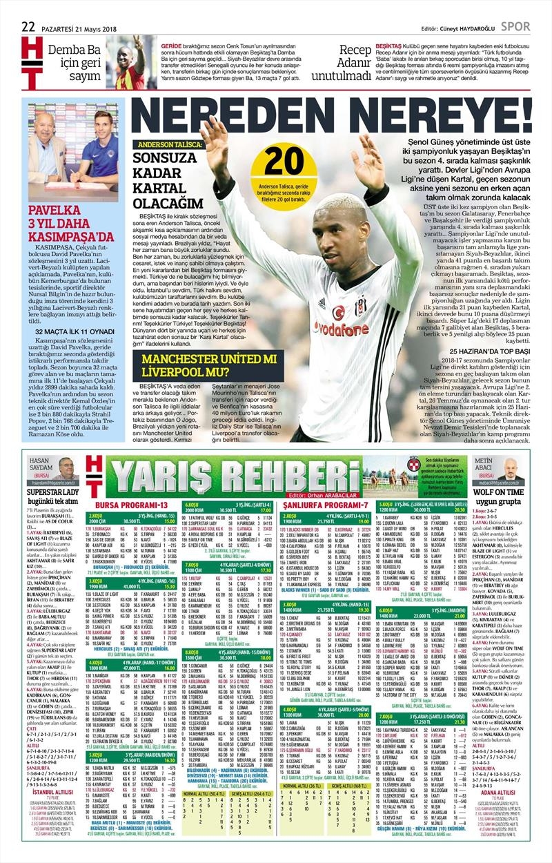 21 Mayıs 2018 | Gazetelerin Beşiktaş Manşetleri - Görsel 4