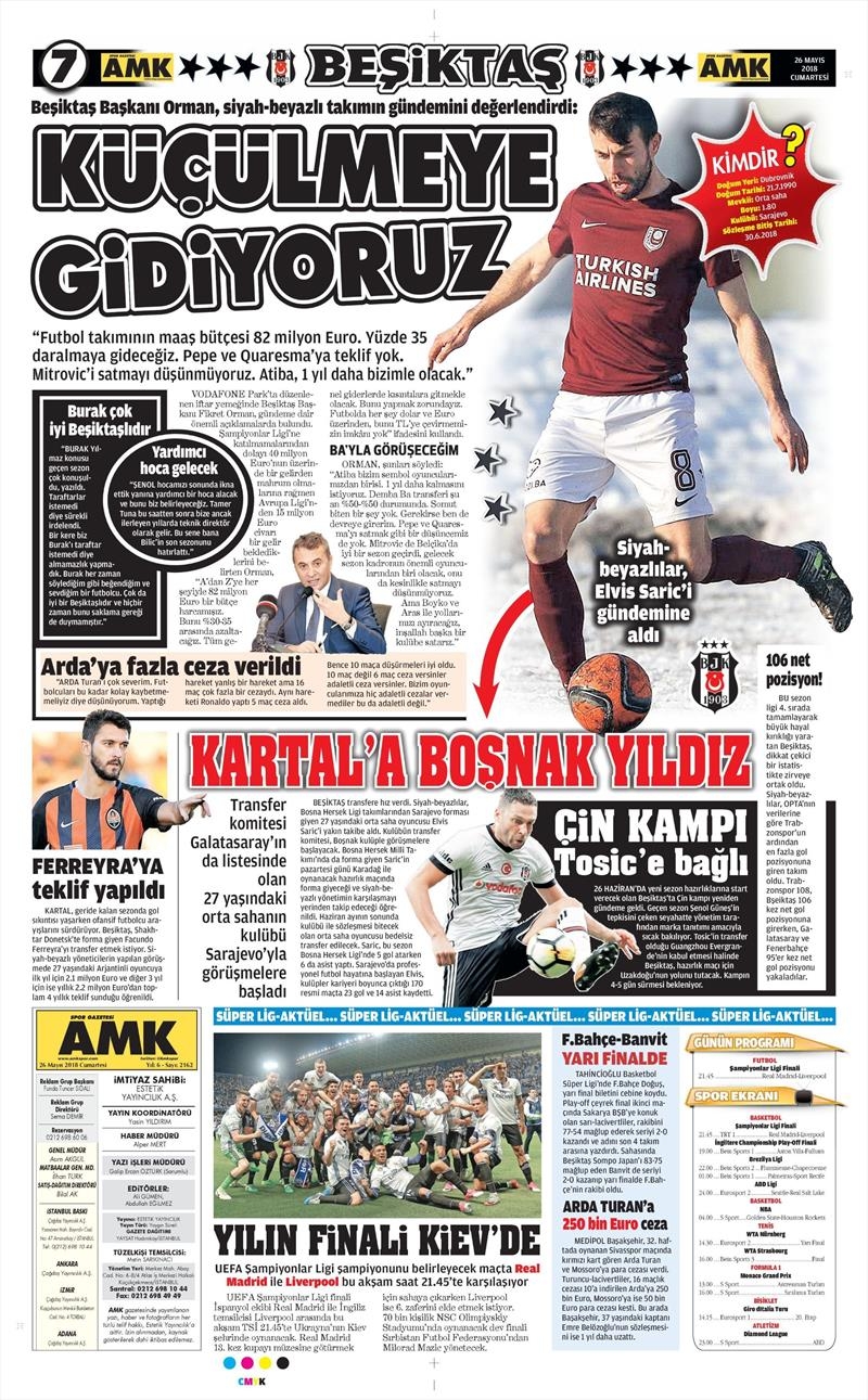 26 Mayıs 2018 | Gazetelerin Beşiktaş Manşetleri - Görsel 2