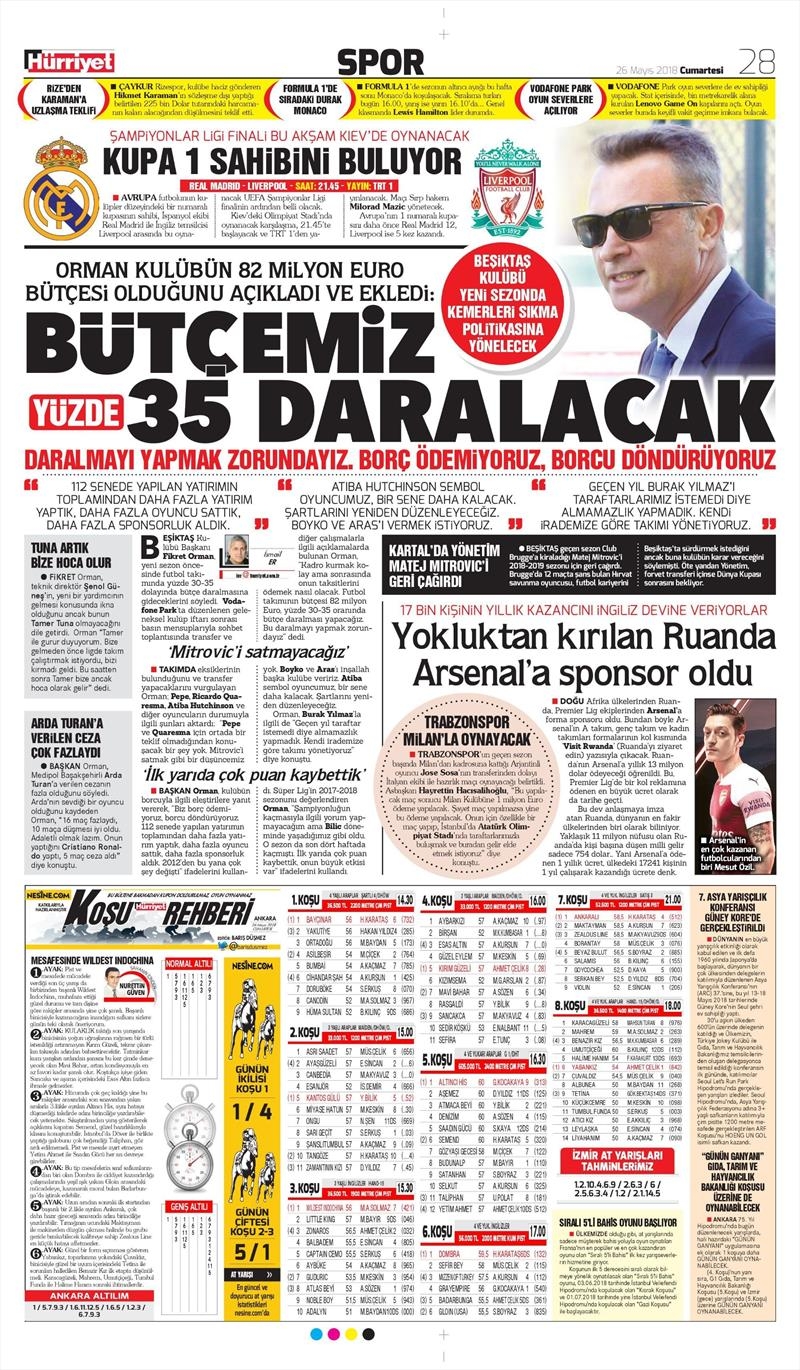 26 Mayıs 2018 | Gazetelerin Beşiktaş Manşetleri - Görsel 5