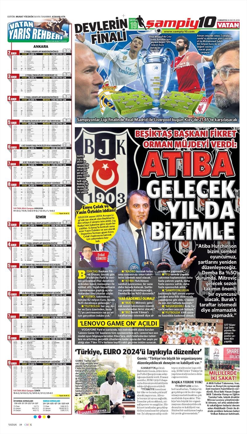 26 Mayıs 2018 | Gazetelerin Beşiktaş Manşetleri - Görsel 7
