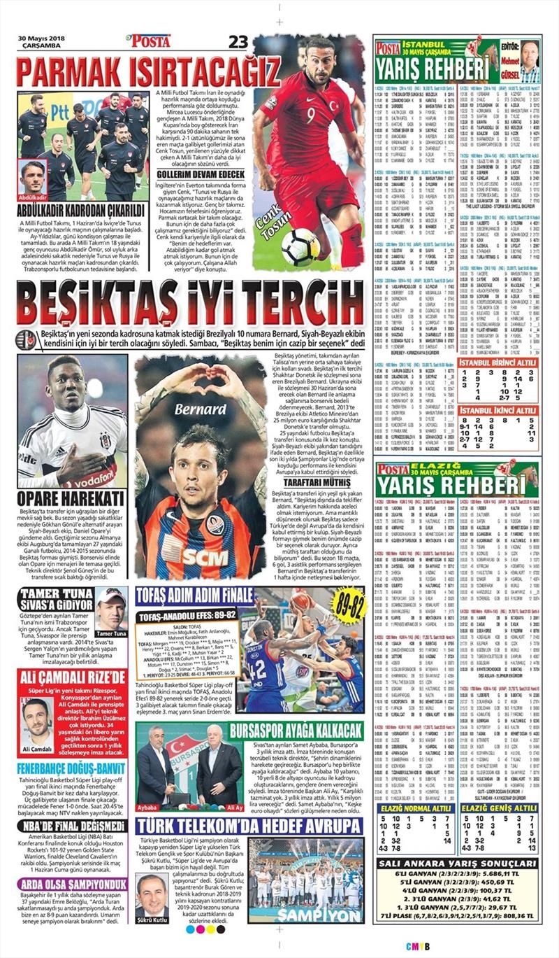 30 Mayıs 2018 | Gazetelerin Beşiktaş Manşetleri - Görsel 5
