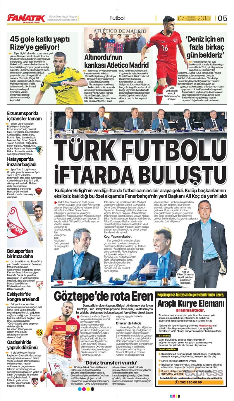 7 Haziran 2018 | Gazetelerin Beşiktaş Manşetleri - Görsel 6