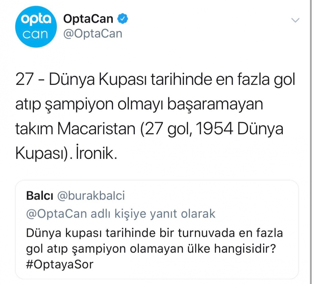 Dünya Kupası ile ilgili Opta'ya gelen sorular ve yanıtları - Görsel 3