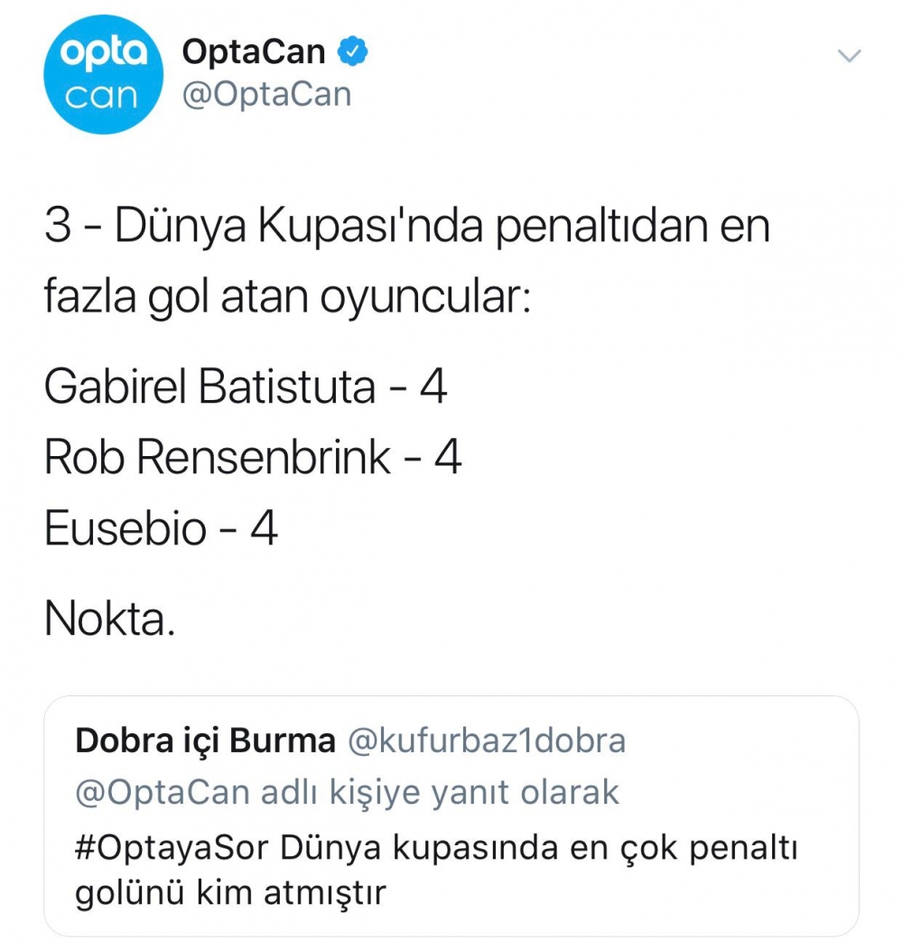 Dünya Kupası ile ilgili Opta'ya gelen sorular ve yanıtları - Görsel 4