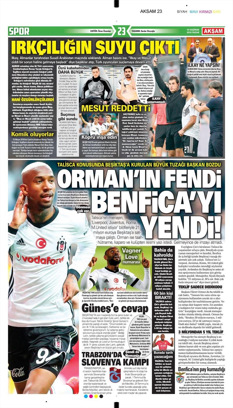 10 Haziran 2018 | Gazetelerin Beşiktaş Manşetleri - Görsel 3