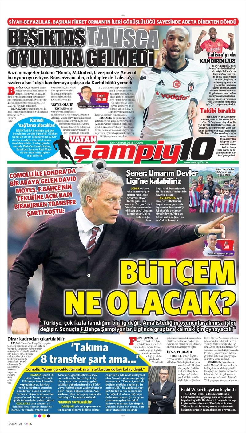 10 Haziran 2018 | Gazetelerin Beşiktaş Manşetleri - Görsel 4