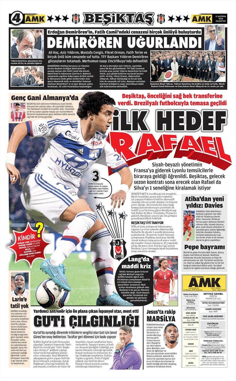 11 Haziran 2018 | Gazetelerin Beşiktaş Manşetleri - Görsel 3