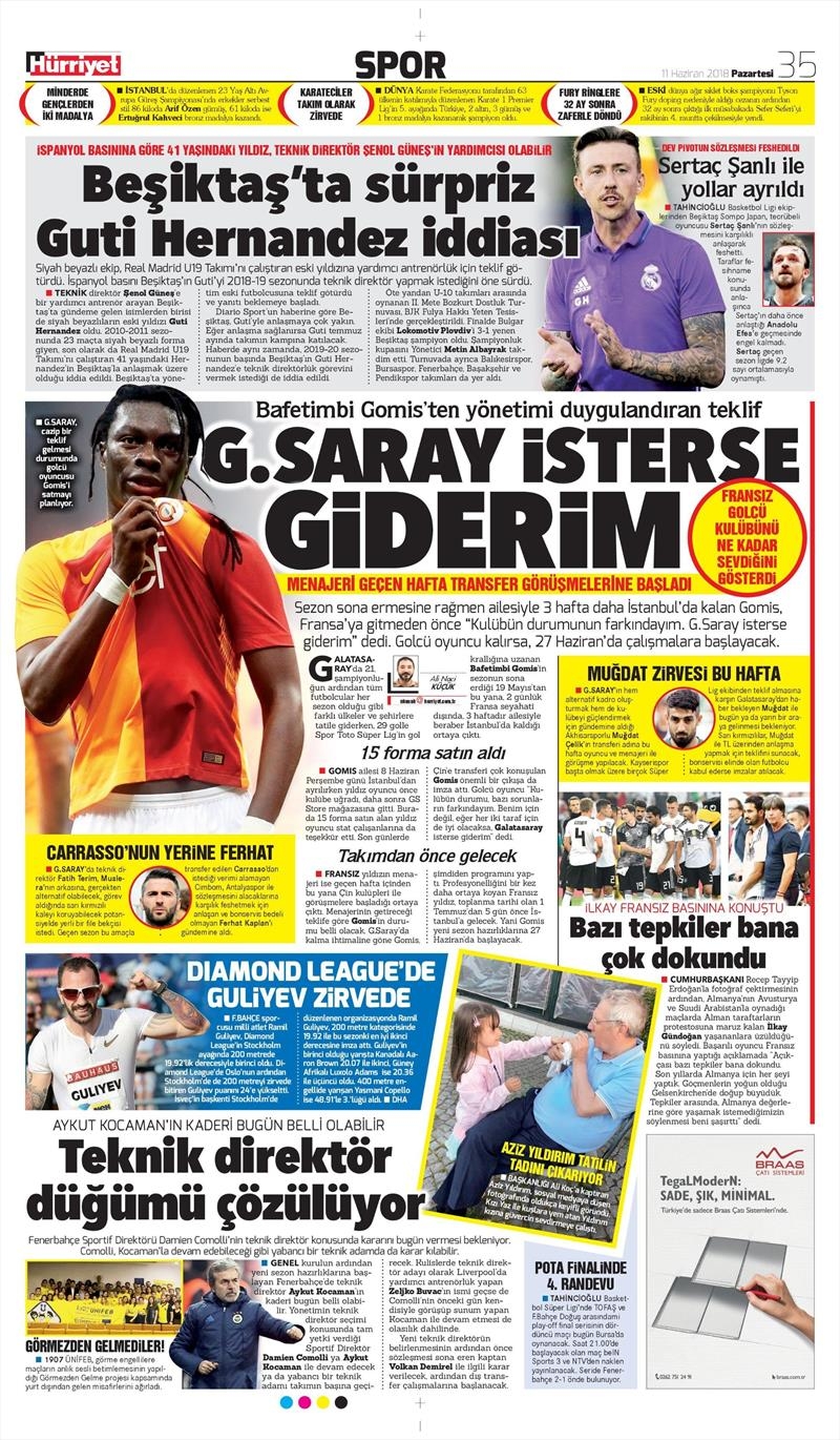 11 Haziran 2018 | Gazetelerin Beşiktaş Manşetleri - Görsel 5