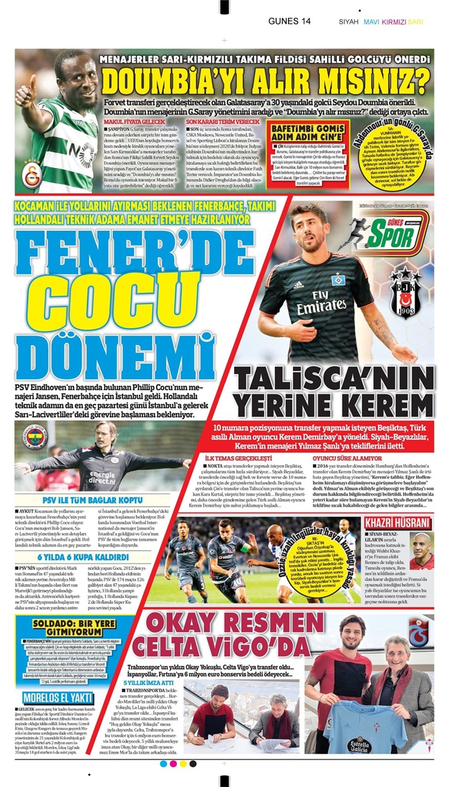 16 Haziran 2018 | Gazetelerin Beşiktaş Manşetleri - Görsel 3