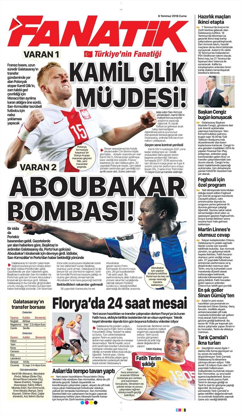 6 Temmuz 2018 | Gazetelerin Beşiktaş Manşetleri - Görsel 3