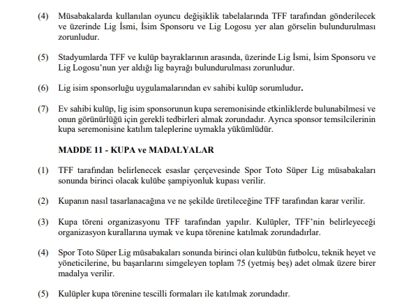 2018 – 2019 SPOR TOTO SÜPER LİG LEFTER KÜÇÜKANDONYADİS SEZONU  MÜSABAKALARI STATÜSÜ - Görsel 17