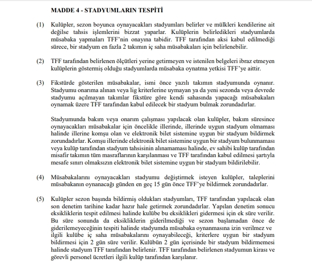 2018 – 2019 SPOR TOTO SÜPER LİG LEFTER KÜÇÜKANDONYADİS SEZONU  MÜSABAKALARI STATÜSÜ - Görsel 3