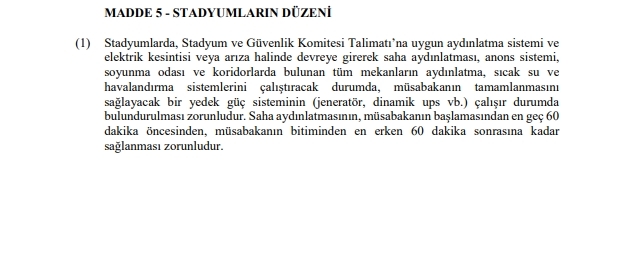 2018 – 2019 SPOR TOTO SÜPER LİG LEFTER KÜÇÜKANDONYADİS SEZONU  MÜSABAKALARI STATÜSÜ - Görsel 4