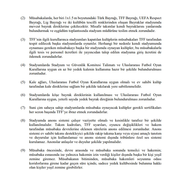 2018 – 2019 SPOR TOTO SÜPER LİG LEFTER KÜÇÜKANDONYADİS SEZONU  MÜSABAKALARI STATÜSÜ - Görsel 5