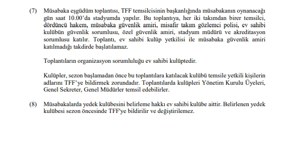 2018 – 2019 SPOR TOTO SÜPER LİG LEFTER KÜÇÜKANDONYADİS SEZONU  MÜSABAKALARI STATÜSÜ - Görsel 8