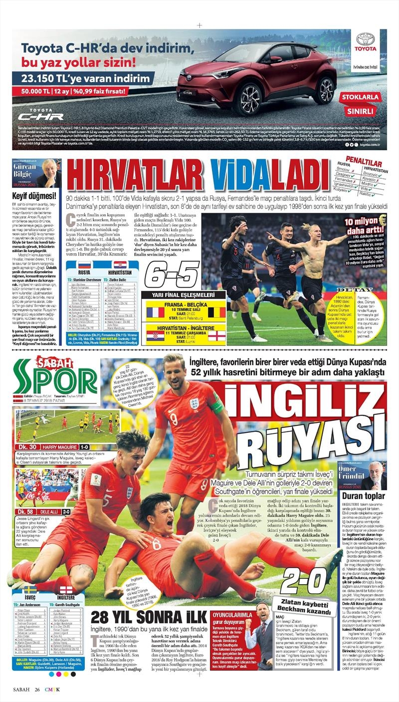 8 Temmuz 2018 | Gazetelerin Beşiktaş Manşetleri - Görsel 7