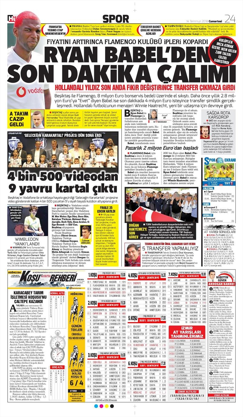 14 Temmuz 2018 | Gazetelerin Beşiktaş Manşetleri - Görsel 5